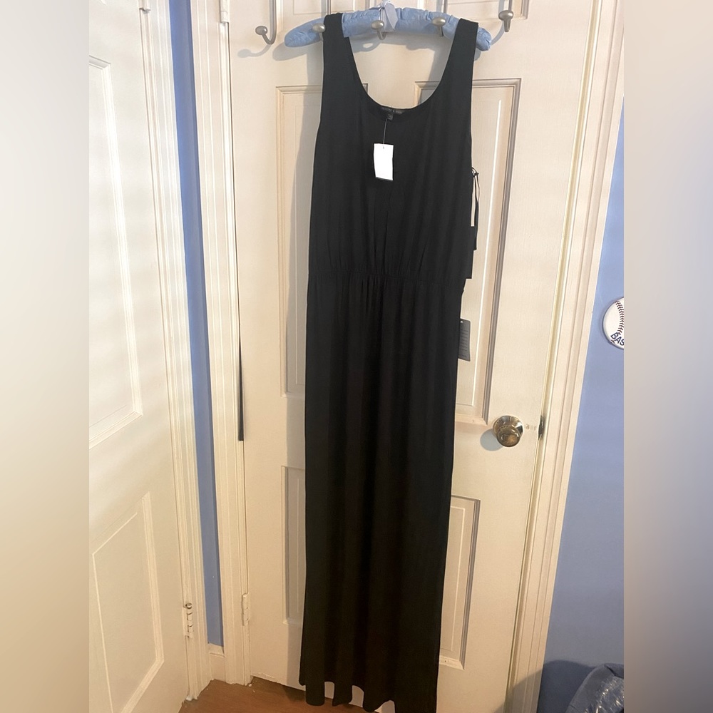 Felicity and Coco black sleeveless maxi dress with elastic waist. New with tags